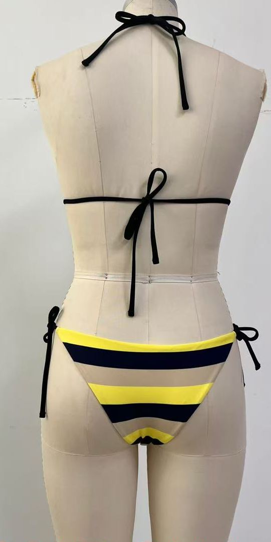 striped bikini