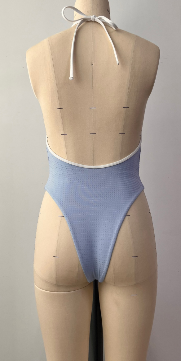 light blue one-piece