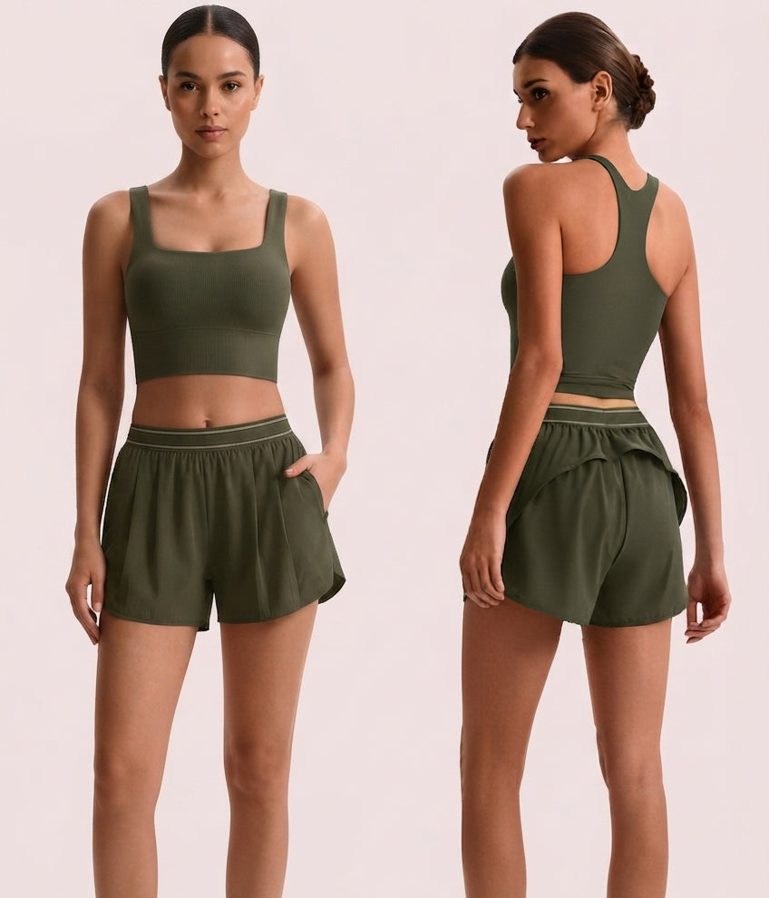 Olive Multi-Sport Racerback Activewear Set