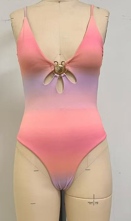 Pink-purple gradient swimsuit