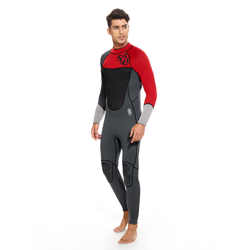 One-piece long-sleeved thick wetsuit