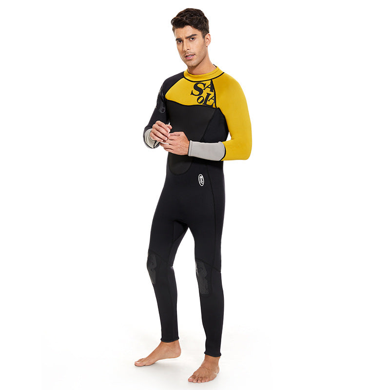 One-piece long-sleeved thick wetsuit