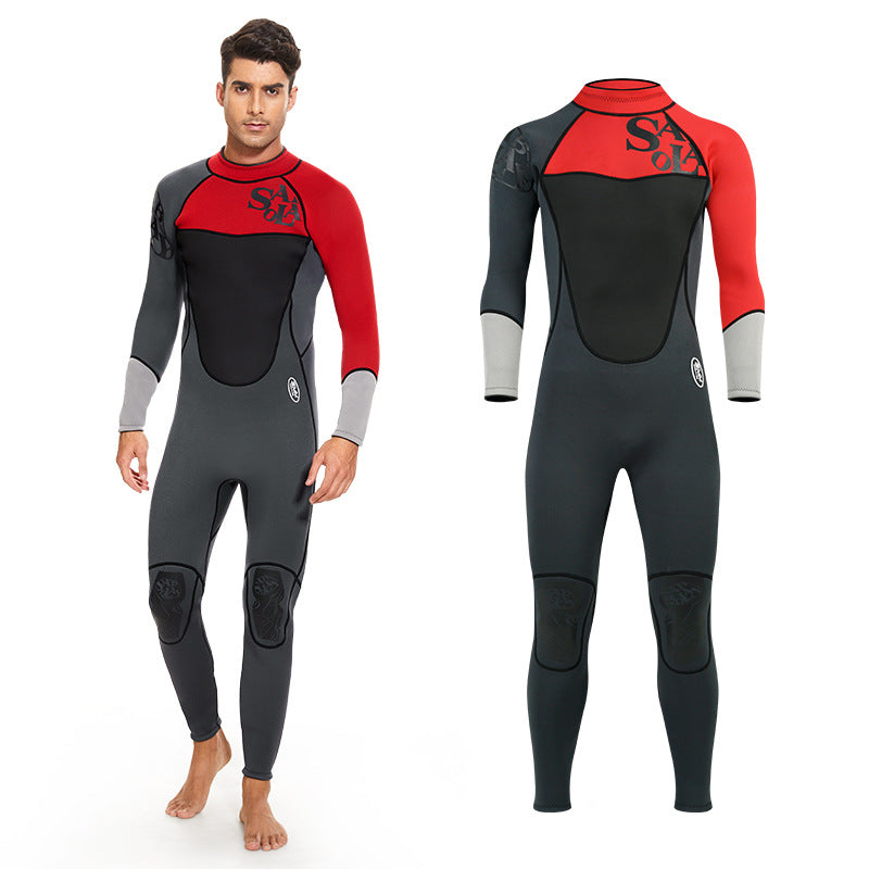 One-piece long-sleeved thick wetsuit