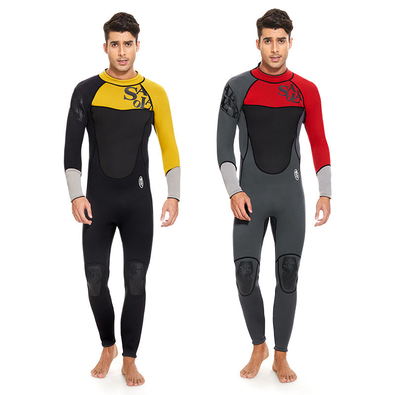 One-piece long-sleeved thick wetsuit