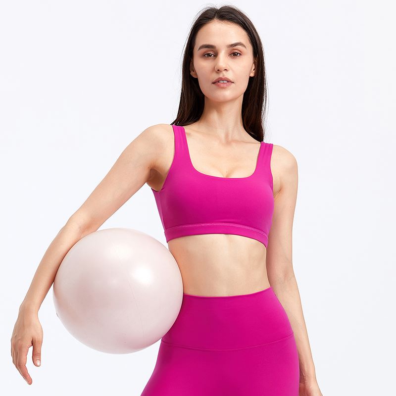 Solid color beauty back sports bras