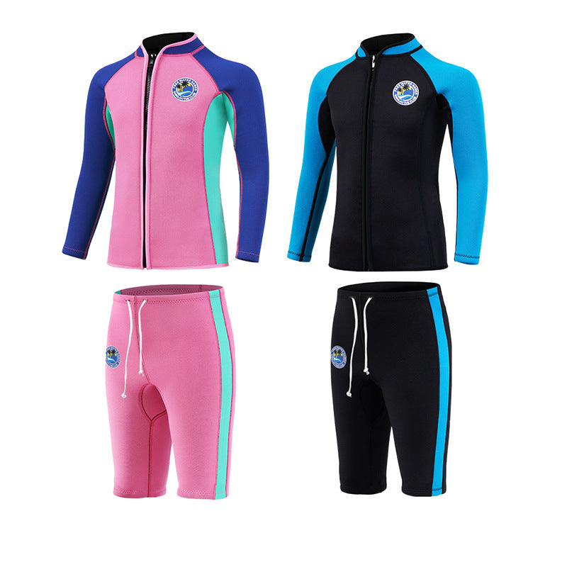 Children's split long sleeve thick wetsuit