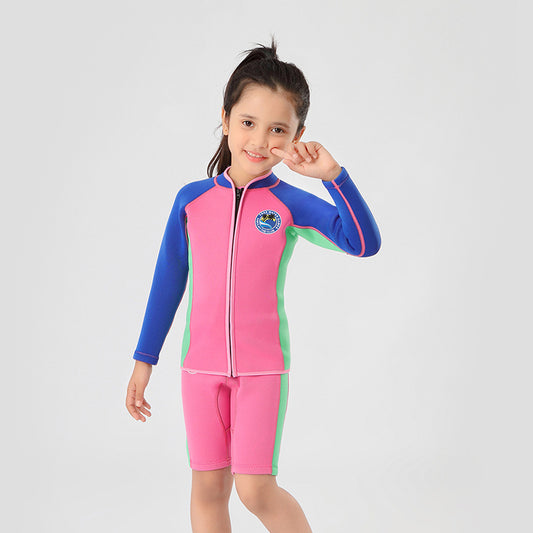 Children's split long sleeve thick wetsuit